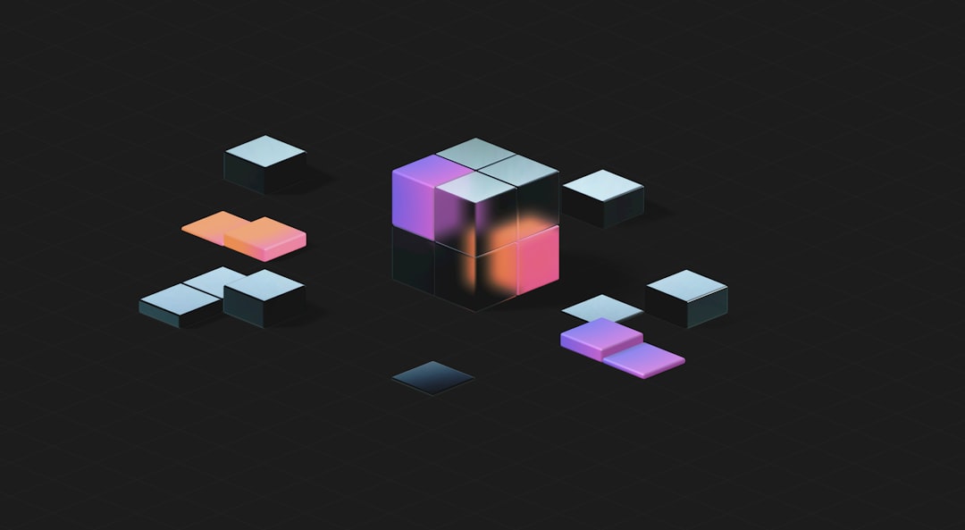 a-black-background-with-a-pink-and-purple-cube-qxbpvjysyka